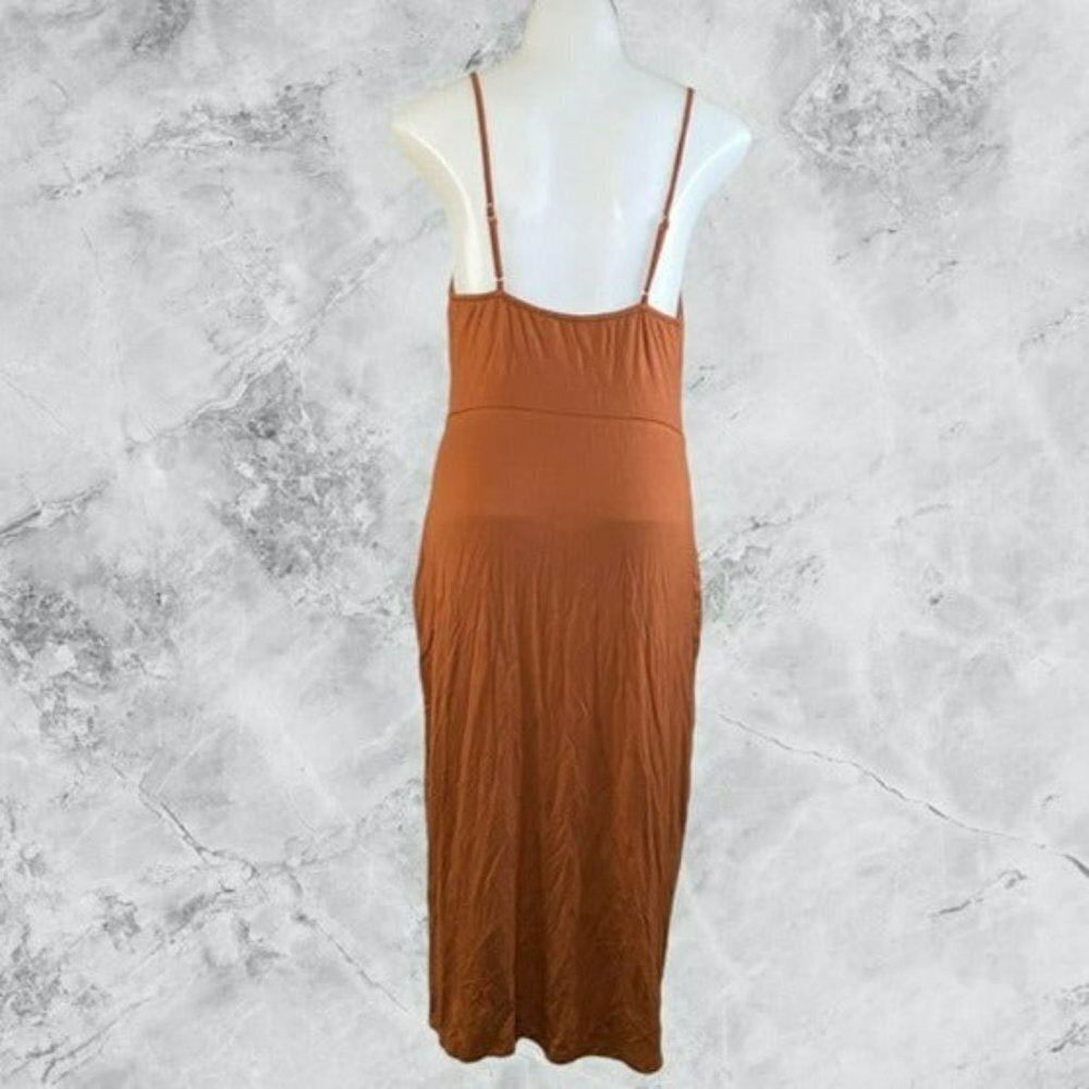 Michael Costello xREVOLVE Brooke Slip Midi Dress - Rust - Picture 5 of 9